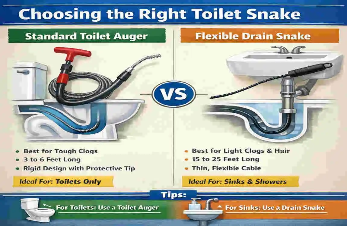 how to use a house plumbing snake toilet