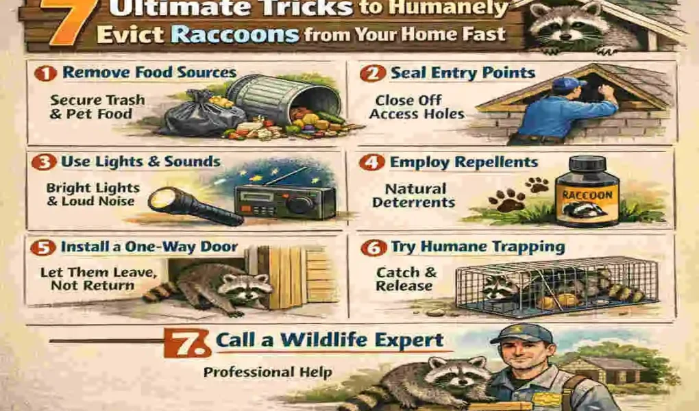 how to get raccoon out of house