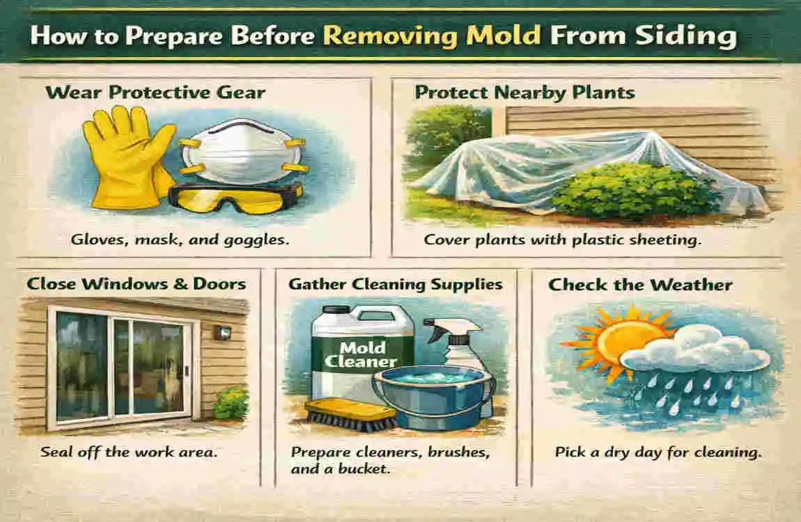 how to remove mold from house siding