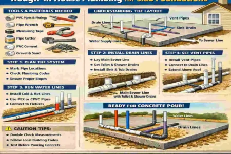 How to Rough In Home Plumbing for Slab Foundations: A Step-by-Step Guide for DIY and Pros