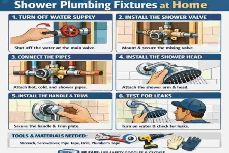 how to install shower home plumbing fixtures