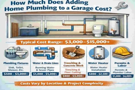 how much to add home plumbing to a garage