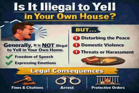 is it illegal to yell in your house