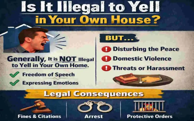 is it illegal to yell in your house