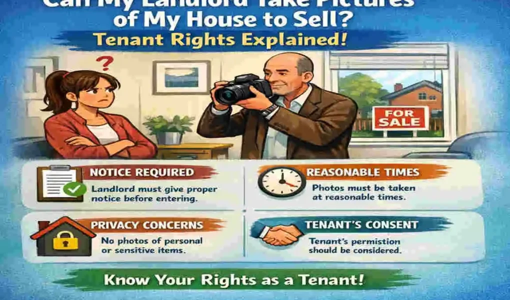 can my landlord take pictures of my house to sell