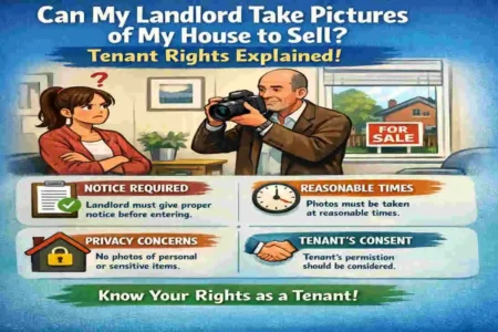 can my landlord take pictures of my house to sell