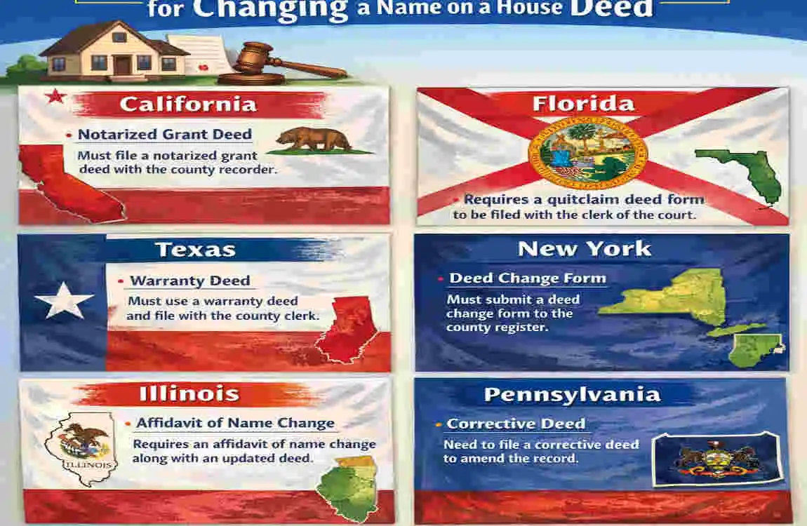 how to change a name on a house deed