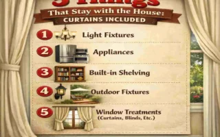 do curtains stay with the house