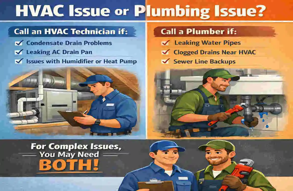is hvac connected to house plumbing