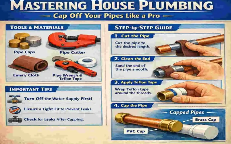 how to cap off house plumbing