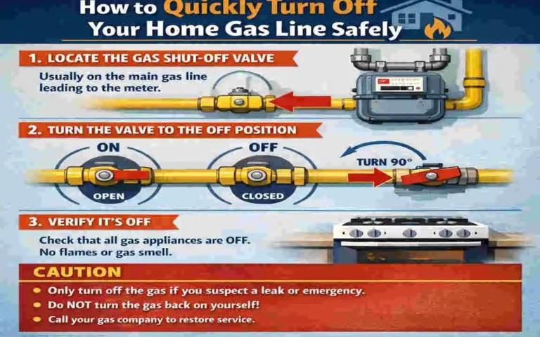 how to turn off gas line in house