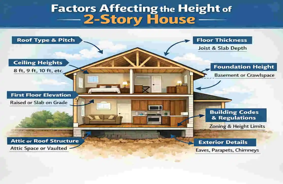 how tall is a 2 story house