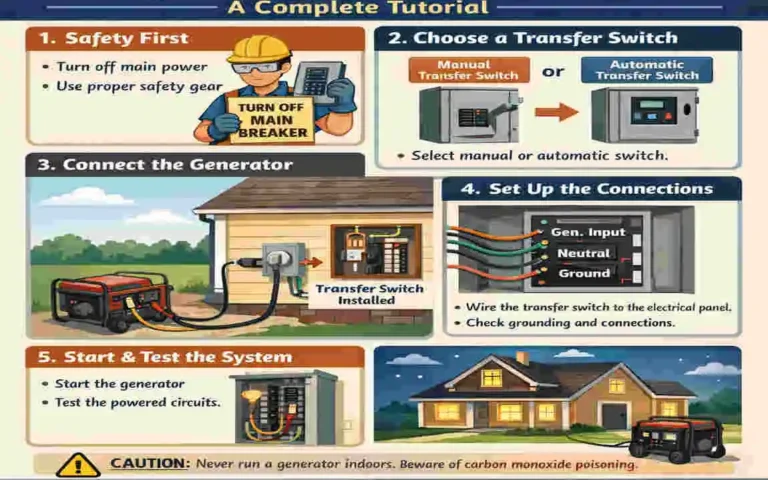 how to wire in a generator to your house