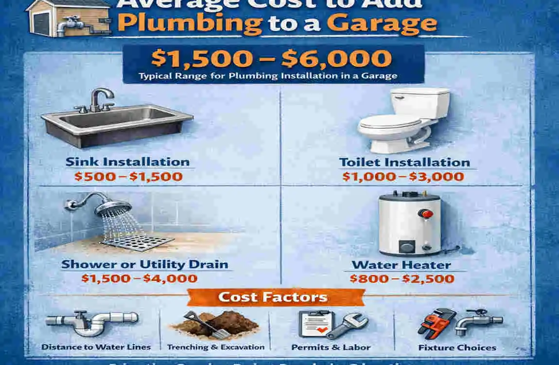 how much to add home plumbing to a garage