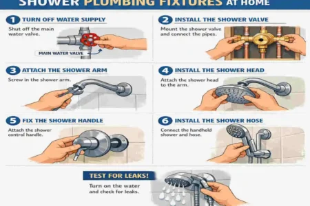 how to install shower home plumbing fixtures