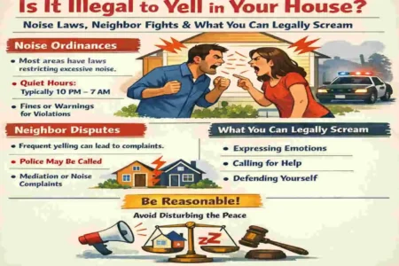 is it illegal to yell in your house