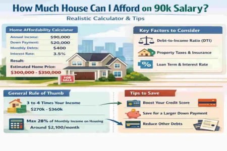 how much house can i afford 90k