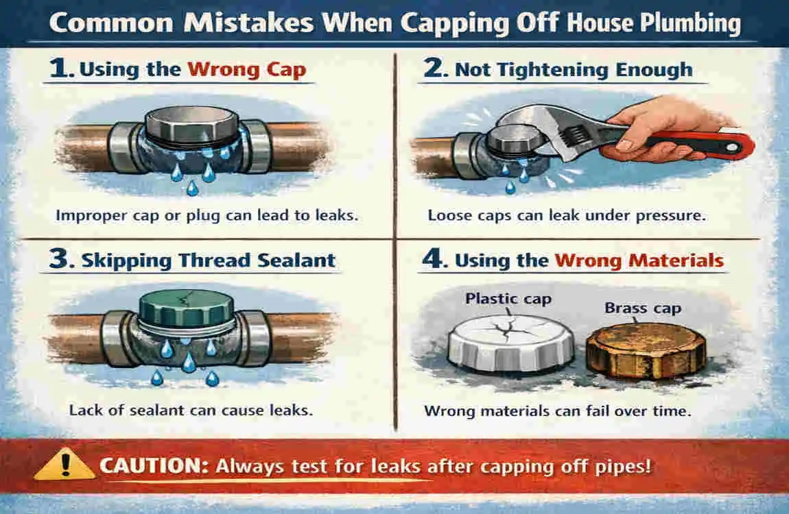 how to cap off house plumbing