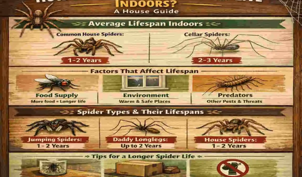how long do spiders live in your house