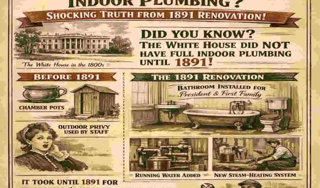 when did the white house get indoor plumbing