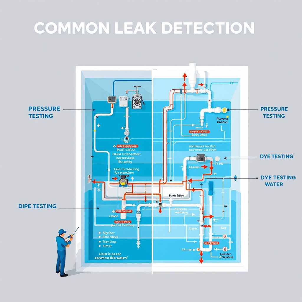how to find leak in pool house plumbing