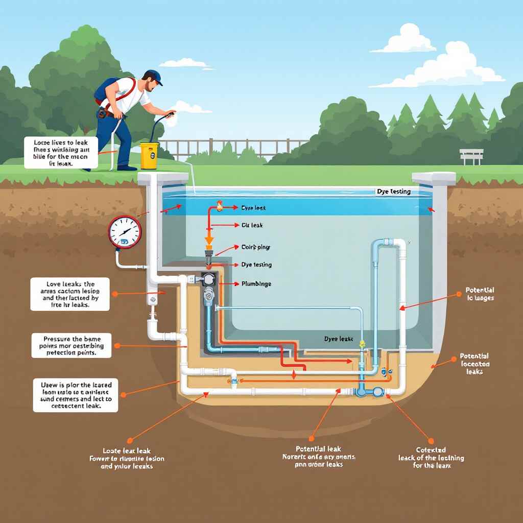 how to find leak in pool house plumbing