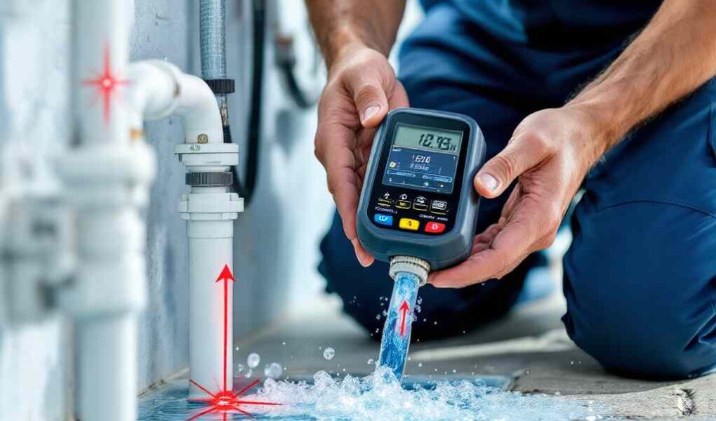 how to find leak in pool house plumbing