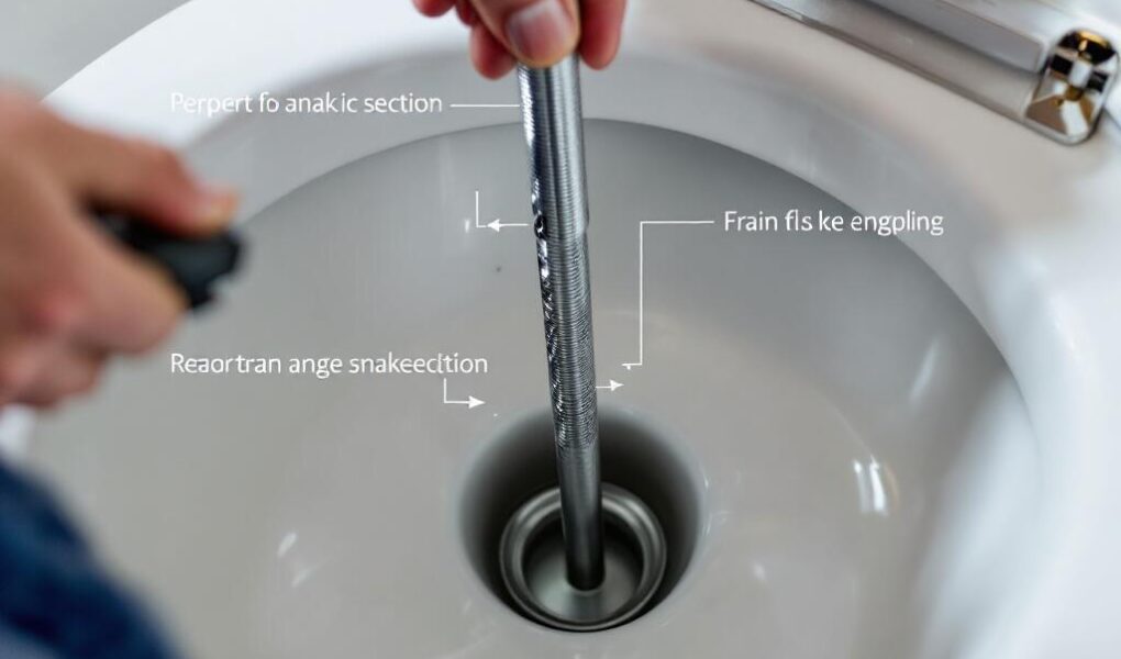 how to use a house plumbing snake toilet