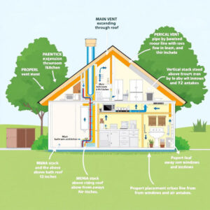 where should a house plumbing vent be located