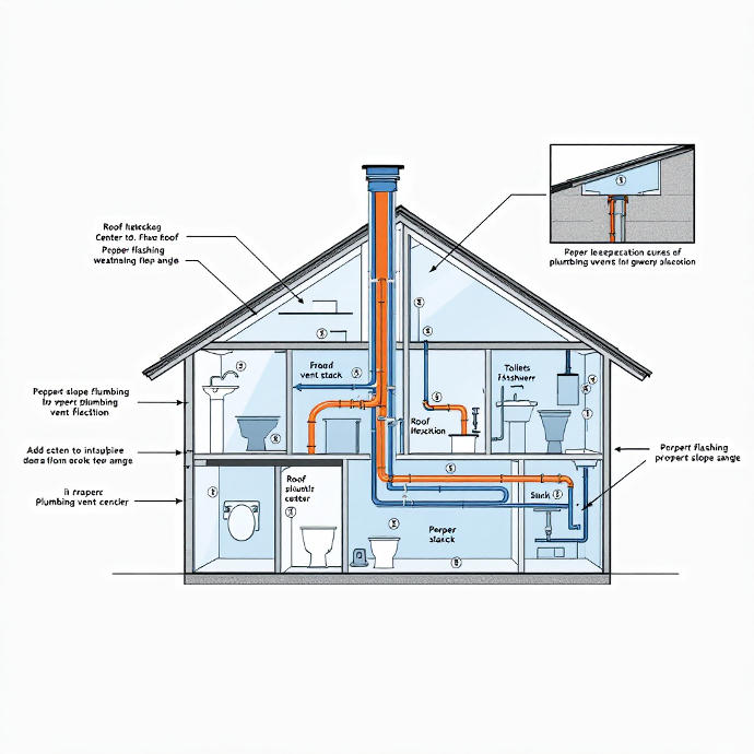 where should a house plumbing vent be located