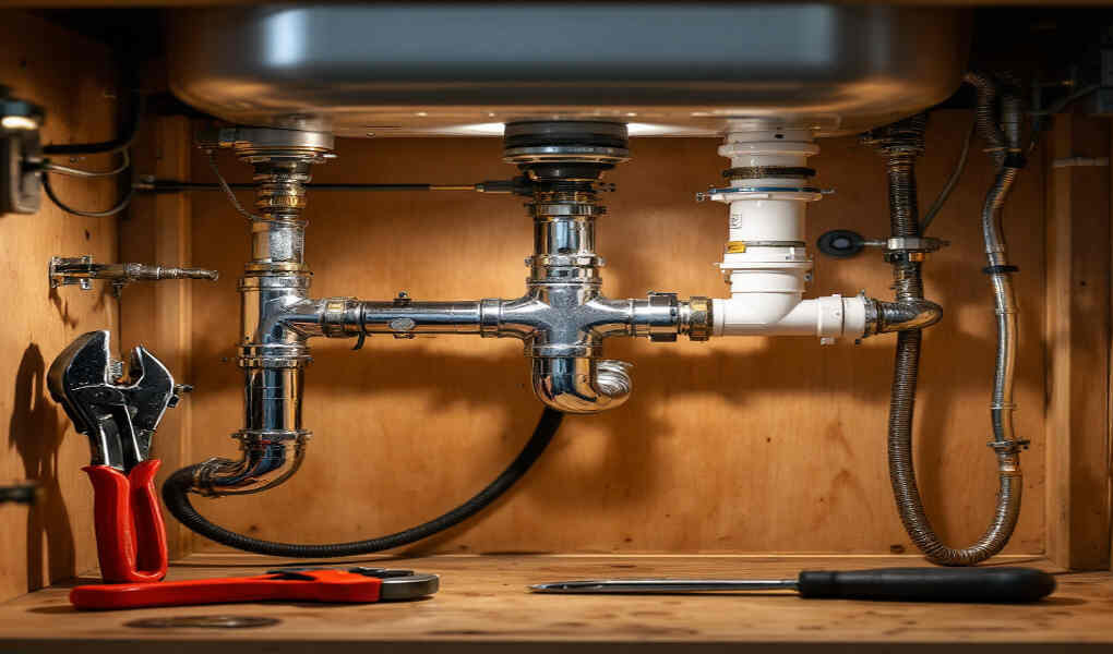 how to fix home plumbing under sink