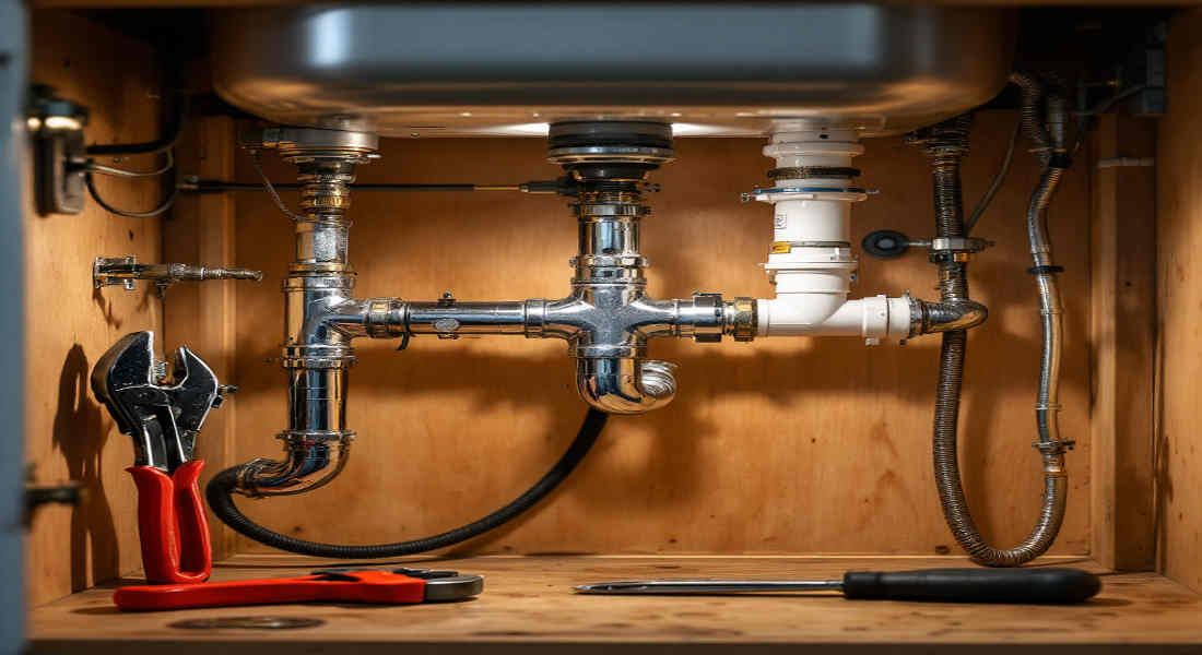 how to fix home plumbing under sink