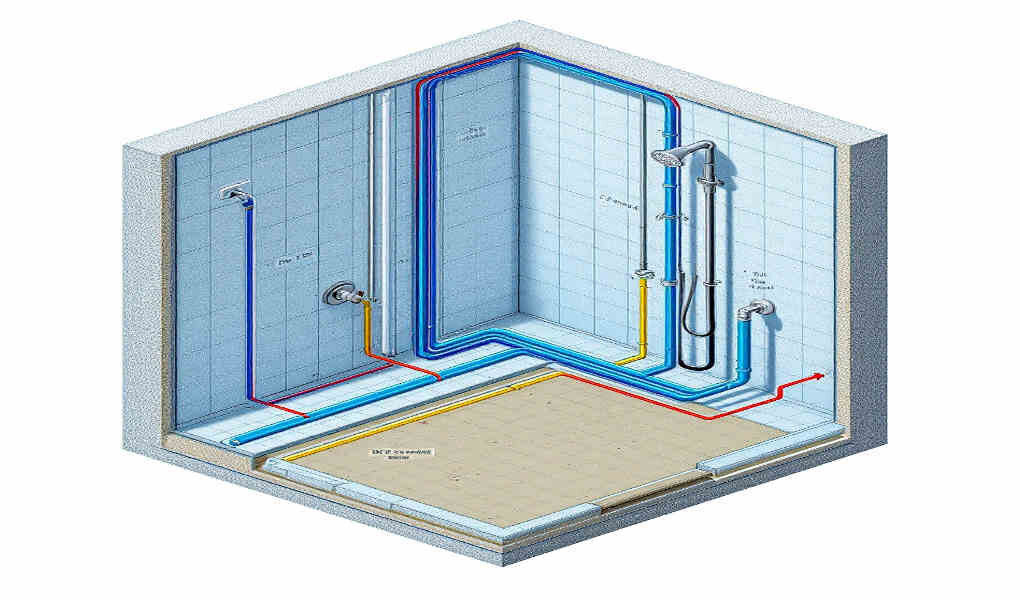 how to install house plumbing for shower