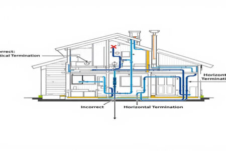 can home plumbing vents terminate horizontally