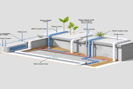 how to rough in home plumbing for slab
