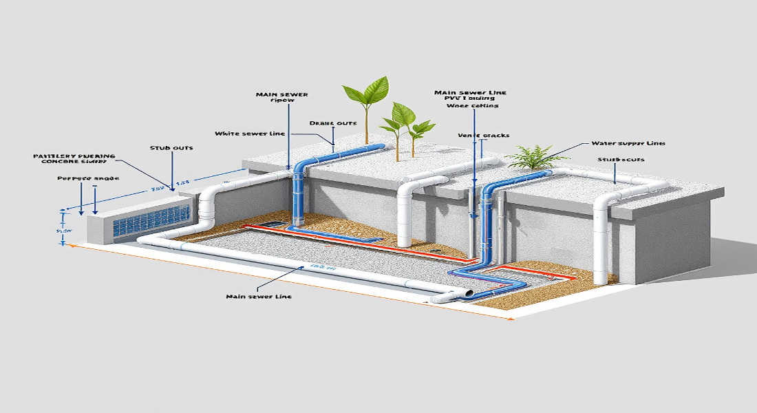 how to rough in home plumbing for slab