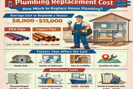 how much to replace plumbing in a house