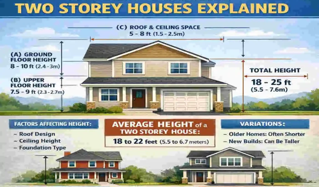 how high is a two storey house
