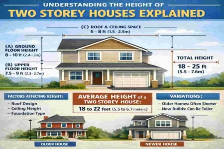 how high is a two storey house