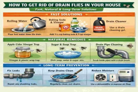 how to get rid of drain flies in my house