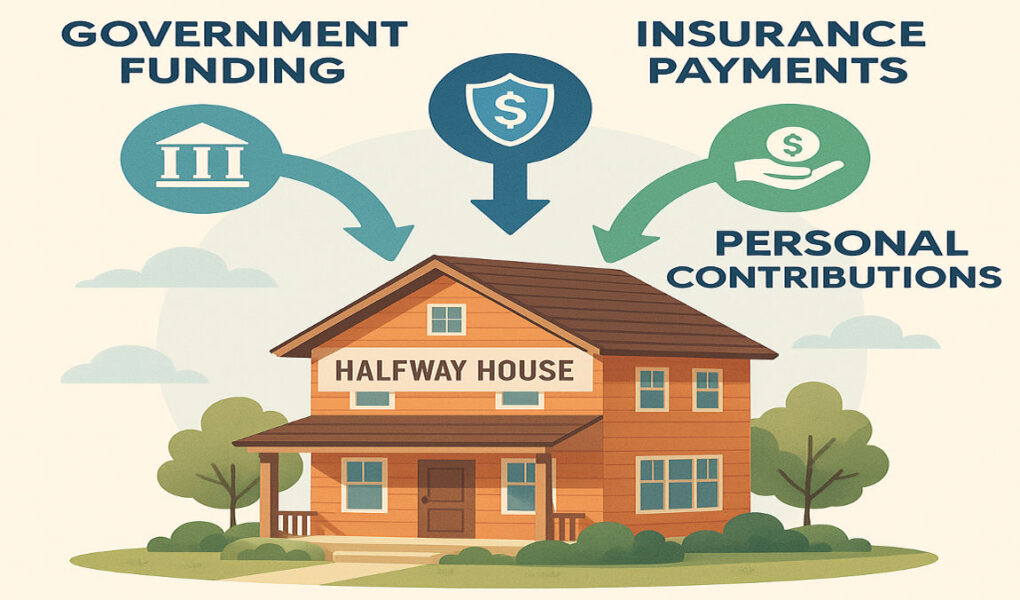 who pays for a halfway house