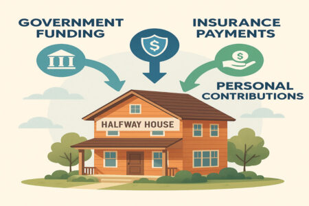 who pays for a halfway house