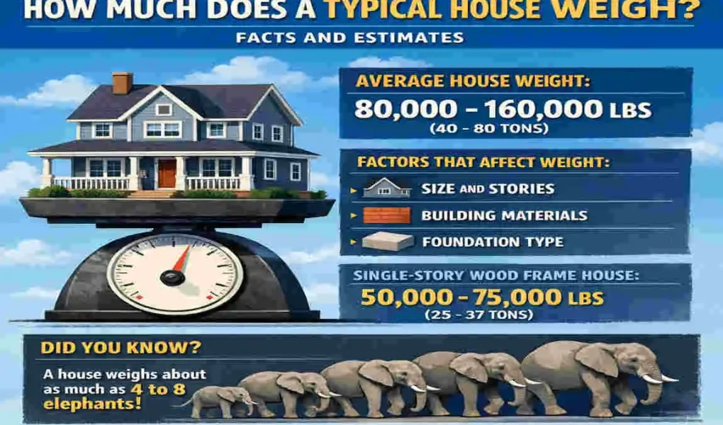 how much does a house weigh