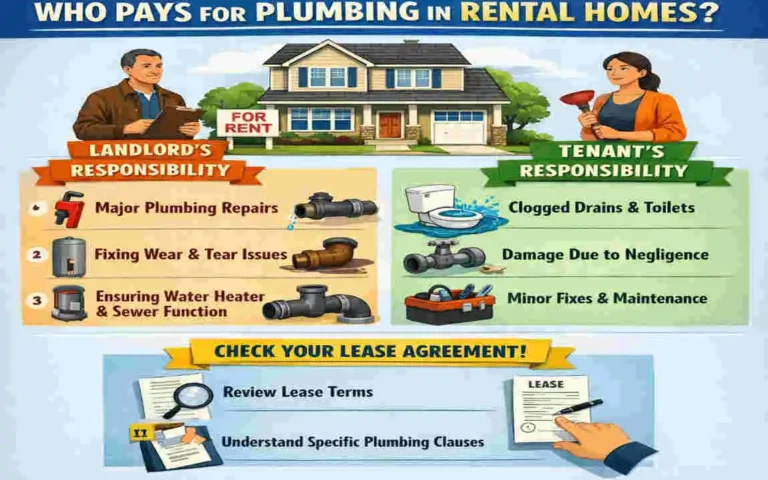 who pays for house plumbing when renting
