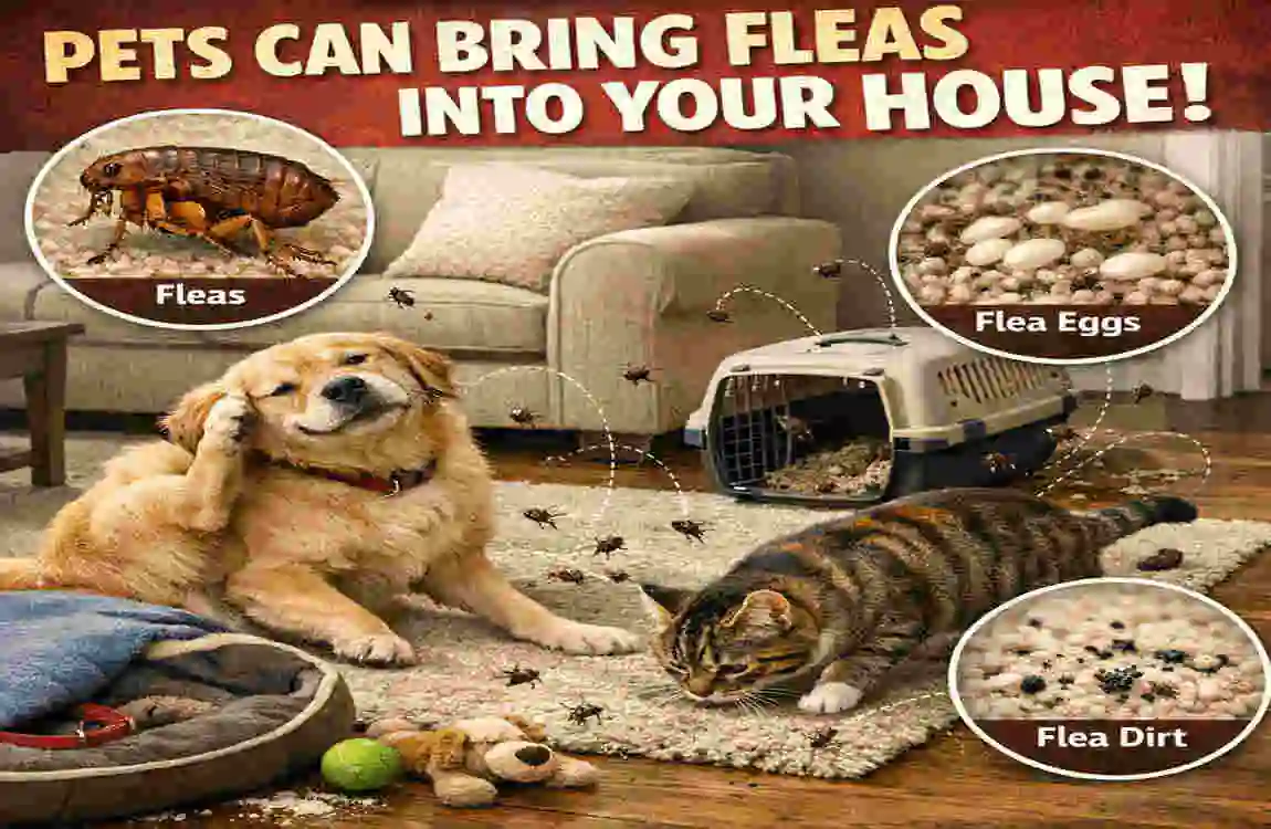 how can fleas get into your house