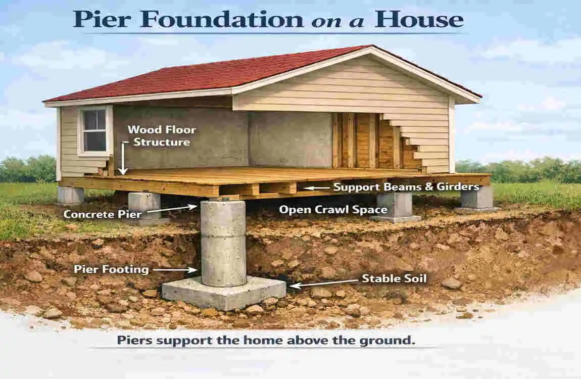 what is pier foundation on a house