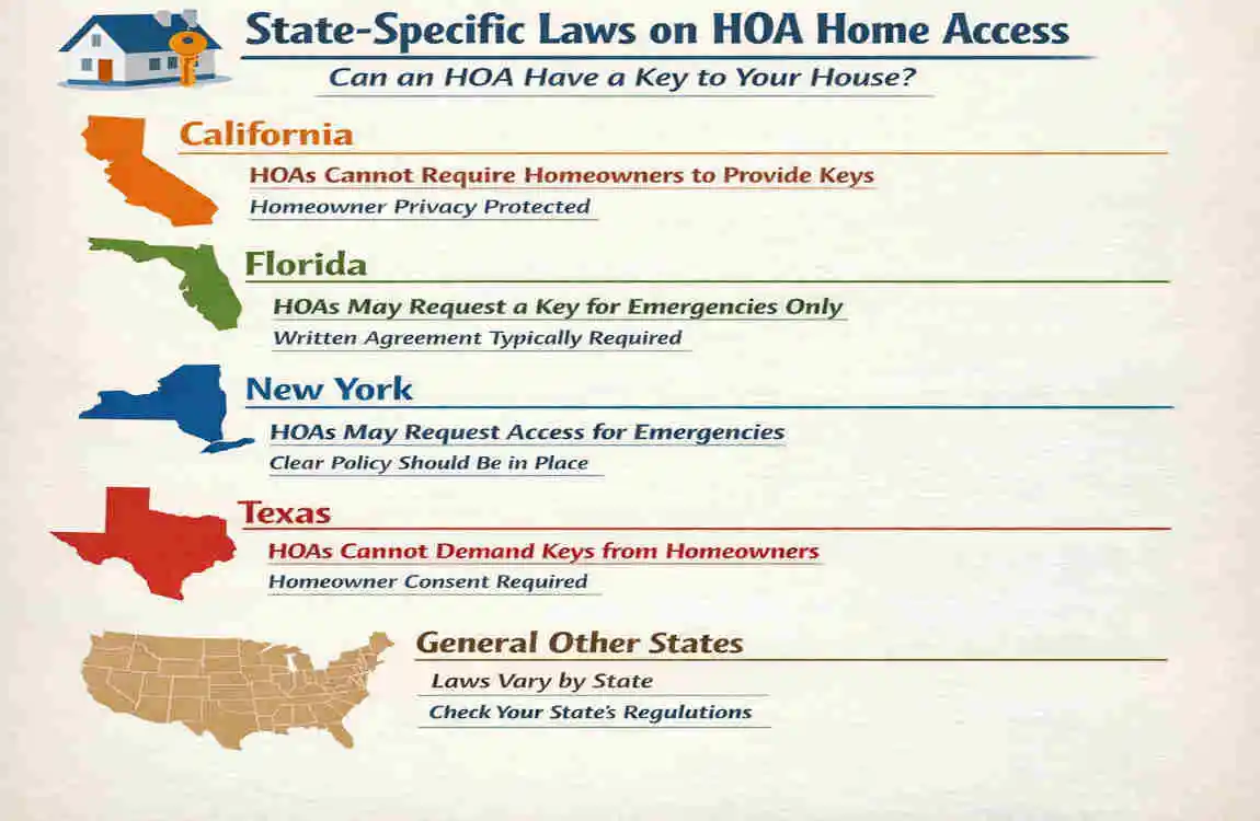 does the hoa have a key to your house