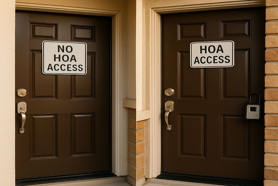 does the hoa have a key to your house