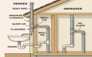 can you vent home plumbing through a wall