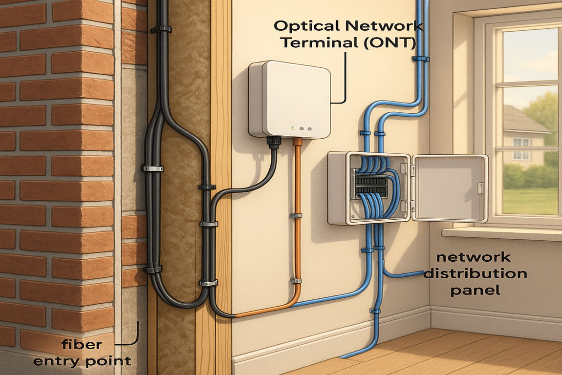 do i need to rewire my house for fiber optic?